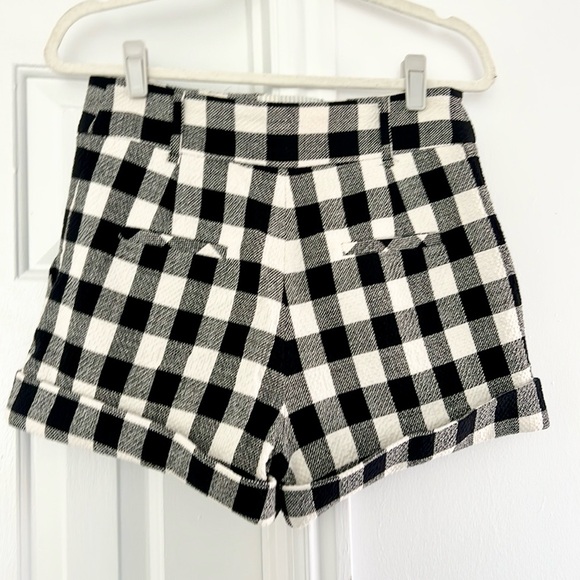 ♥️ Brand New! Veronica Beard Carito Checked Cotton Shorts
